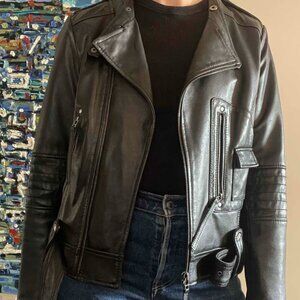 100% Leather Moto Jacket | Sandra Angelazzi